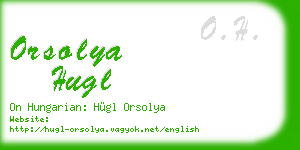 orsolya hugl business card